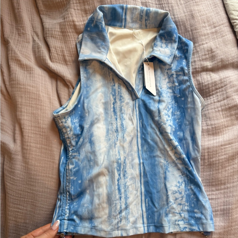 Travis Mathew’s Blue Tie-Dye Sleeveless Top